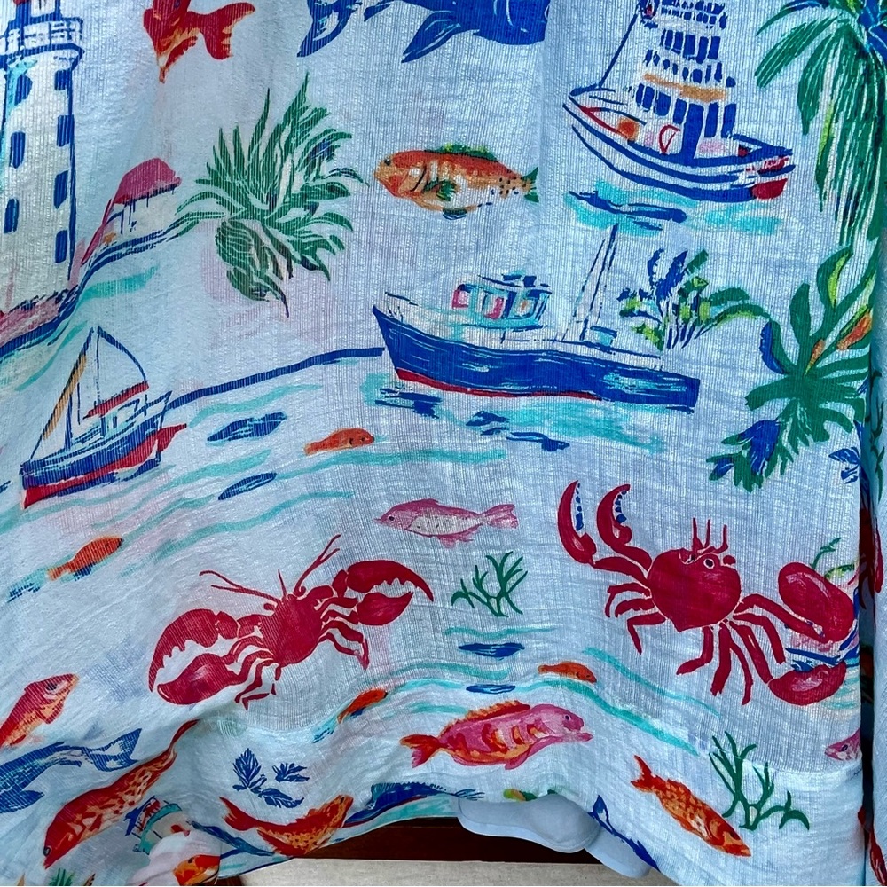 Anthropologie Maeve Ocean Printed Halter Swing Mini Dress NWT - Small - Picture 6 of 16